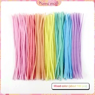 Yumi ลวดกำมะหยี่ DIY ยาว 30 cm หนา 6mm ทำงานฝีมือ Chenille Stems