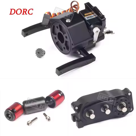 2 Speed Metal Planetary Gearbox Transfer Case for Axial SCX10 SCX10 II 90046 – Front Motor 1/10 RC C