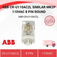 ABB CR-U110AC2L SIMILAR MK2P 110VAC 8 PIN ROUND