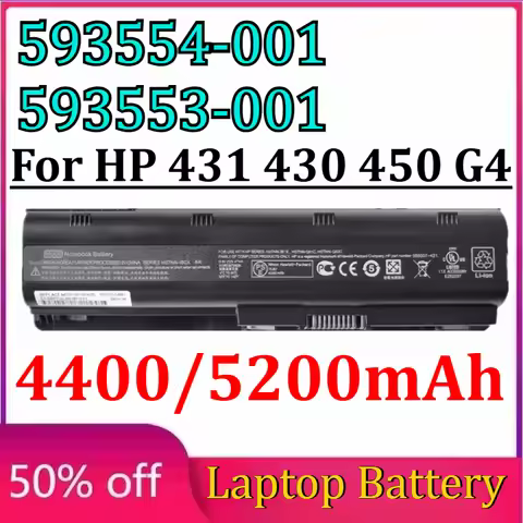 593553-001 4400/5200mAh Laptop Battery for HP 431 430 450 G4 Replacement Rechargeable Laptop Compati