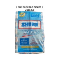 SHURE PLASTIC ICE BAG BUNDLE 4X12 2000 PIECES
