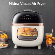 Midea Visual Air Fryer 12L Household Large Capacity boom air frying pot Automatic Smart New Style Electric Fryer Oven Integrated Nonstick pan electric oven full automatic french fries machine Roaster Smart Fryer Oven  Oil Free Fryer toaster Electric grill