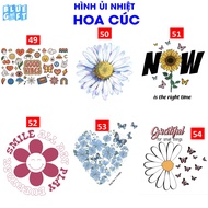 Iron-on image, Heat-pressed image of Chrysanthemum 9