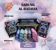 Sarung Al-Batavia Dewasa Motif Dobby SALUR KOTAK dan SABUK Ukuran 105x120 cm Sarung Tenun Bahan Cott