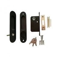 TORSTEN มือจับบานเลื่อนประตูพร้อมอุปกรณ์ PQS-JT85B สีดำ