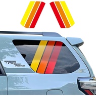 Classic Retro Tri-Color Stripe Decal Compatible with Toyota 4Runner 5th Gen 2010-2022 2023 2024 Acce