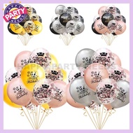 12PCS Confetti Balloon Set Birthday Party Needs Balloon Set Party Supplies Decorations Balloons Set