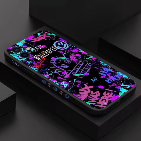 Crazy Graffiti Phone Case For iPhone 12 11 X XR XS 8 7 SE2 Plus Pro Max Mini Silicone Cover