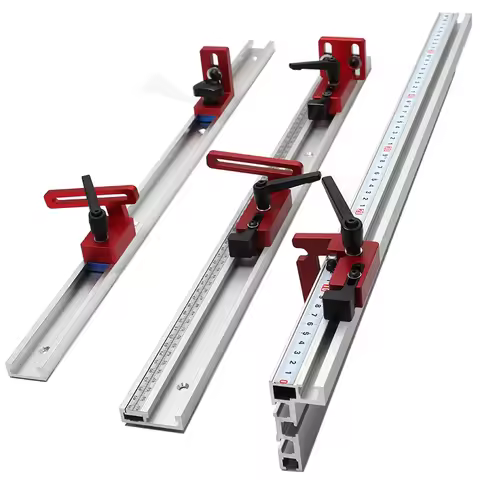 Woodworking T-track Stop T-Slot Limiter Aluminium Miter Track Fence Flip Stop Chute Locator Carpente