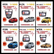car Android player for PRODUA 2+16bg 2.5D version 10 (PLAYER +CASING+full Socket )free camera
