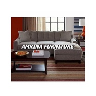 Kursi Sofa Sudut Minimalis L Informa Warna Grey, Mebel Jepara