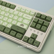 Green Mint Matcha Small Full Set PBT Sublimation XDA Keycap Suitable for 61/64/68/84/87/104/108