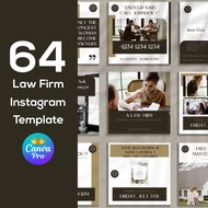 [Premium Canva Template] 64 Law Firm Canva Instagram Templates Collection for Instagram with Simple 