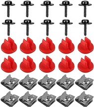 AICEL Car Engine Splash Shield Guard Undertray Cover Screws Bolts Nuts Clip, 30 Pcs Nylon Front Fender Liner U-Nut Self-Locking Kits, Car Accessories Compatible with W708591S424 1449533