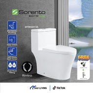 SORENTO PREMIUM WC SRTWC8317-RL One Piece Water closet Jamban bilik air S trap 10 inchi 250mm rimles