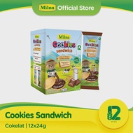 Milna Cookies Sandwich Makanan Biskuit Anak Bayi Keju Coklat Eceran