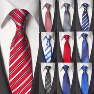 Formal Business Tie Men Lazy Zipper 8cm Easy Pull Black Striped Tie No Knots