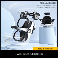 Lightweight Twin Baby Stroller Foldable Twin Baby Stroller