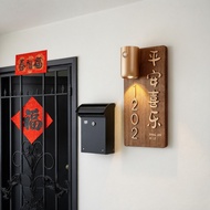 Vertical Solid Wood with Sensor Light Entrance Signage HDB Unit Customized Unit Sign Door Sign Door 