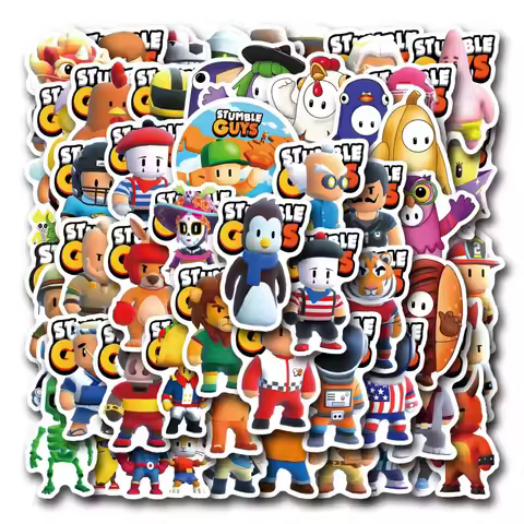 10/55Pcs Stumble Guy Cartoon Game Creative Decoration Refrigerator Cell Phone Water Cup Computer Wat
