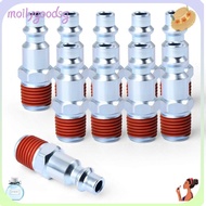 MOILYGOODSG 10-Pack NPT Male Industrial Air Plug, 1/4 inch Iron 1/4'' Pneumatic Plugs, Air Blow  Air Hose Fitting I/M/D Type Air Coupler