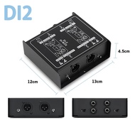DI-2 Audio DI Box Passive Audio Direct Injection Box Low Noise Guitar Bass DI TRS 2 Channel Audio Co