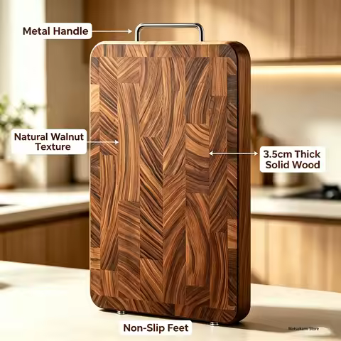 Premium Black Walnut Cutting Board Extra Large Wood Butcher Block Heavy Duty Kitchen Chopping Block 