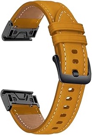 GANYUU 26mm Leather Replacement watch Strap for Garmin Fenix 3 3 HR Fenix 5X Plus 6X 7X wrist watch Band Fenix 6X Pro Watchband