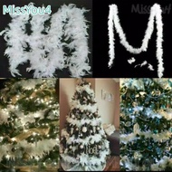 200cm White Feather Boa Strip Christmas Decoration Bar Tops Ribbon Garland Christmas Tree Ornaments 