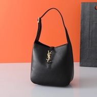 SAINT LAURENT SAINT LAURENT YSL LE5A7 Gold Logo Hook Buckle Opening Closing Soft Grained Cowhide Hob