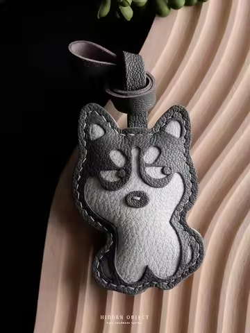 Husky high-end keychain men's couple personalized creative handmade pendant