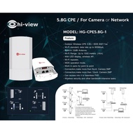 CPE/For Camera or Network Wireless Distance 1 Km. HI-VIEW HG-CPE5.8G-1