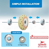 SPEEDS Roller Skate Wheels Skate Wheels INLINE Wheels Multifunctional PU Rubber 90A lovesea