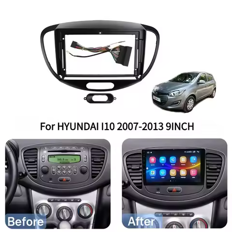 For HYUNDAI I10 2007-2013 Car Stereo Radio DVD Panel Audio Mount Fascia Kit Multimedia Radio DVD Pan