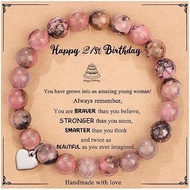 Natural Stone Bracelet Birthday Gifts for Women 16th 80th 25th 75th 18th 45th 65th 70th 40th 35th 50