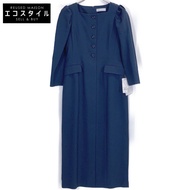 เดรสรัดรูปคอเหลี่ยมสีกรมท่ามือสอง รหัส CWF0251065 25SS ไซส์ 38