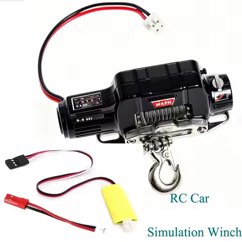 RC Car 1/12 1/14 RC Metal Simulation Winch for Meijiaxin H12 Bull Naughty Dragon LC80 Upgrade Parts