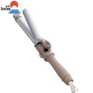 SALONIA Ceramic Curling Hair Iron 25mm, International Voltage Compatible, SL-008BE Beige