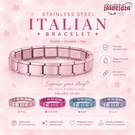 Nadeldza Set Italian Charm Bracelet Colorful Stainless Premium