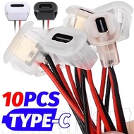 PVC Type-C Female Connector Waterproof 3A 5V, 2-Pin 2-Core Bare Wire Pigtail Charging for Automotive