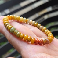 Hello, Baby Silver Jewelry * Jade Guarantee A Product Abacus Beads Ice Seed~Waxy Red Yellow Drum Bra