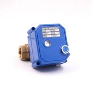 1/2" Motorized Ball Valve Brass 2-way 2/3 Wire Electric Actuator With Manual Switch AC220V DC24V DC1