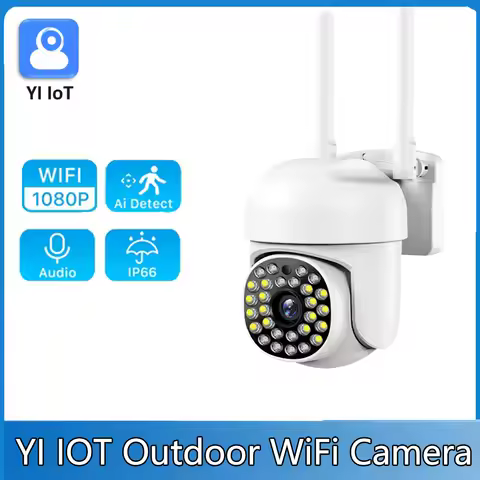 2MP PTZ YI IOT WiFi Outdoor 4X Digital Zoom Camera Home Security Auto Tracking Two Way Audio Video S