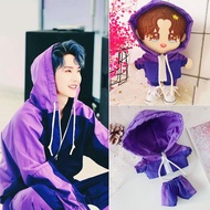 20CM The Untamed Wang YiBo Same Xiao Zhan Doll Clothes Purple Coat Pants Toy Dolls Accessories