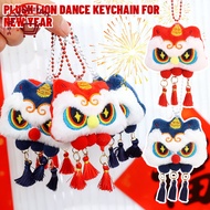 [3-5 DAYS DELIVERY]1/2Pcs Plush Lion Dance Keychain| Chinese New Year Good Luck Charm Pendant with T