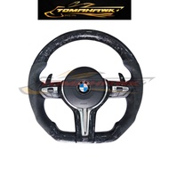 BMW STEERING M PERFORMANCE F SERIES F10 F30 FORGED CARBON FIBER ALCANTARA STEERING WHEEL