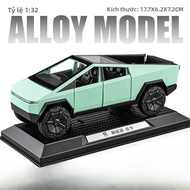 Tesla Pickup Camper Model Car Toy Alloy Simulation Children Boys Small Car Model Collectible Diecast