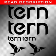 Stickers | (6) Tern Bikes logo | Weather Proof die-cut decals | Folding Set