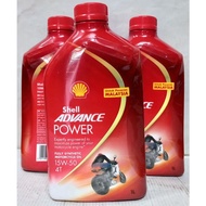 SHELL ADVANCE POWER 15W50 4T FULLY SYNTHETIC 1L ENGINE OIL/MINYAK HITAM