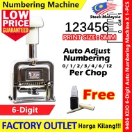 9406 KIJO 6 Digit Numbering Machine / Auto Numbering Stamp / Auto Number Machine